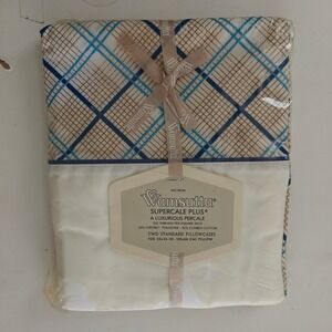 VTG D Porthault Wamsutta Std Pillowcase Supercale Plus Floral Set Of 2 NOS 2PACK